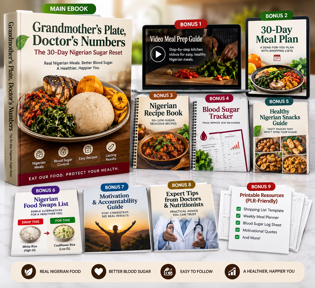 The complete Grandmother's Plate, Doctor's Numbers system, including the main guide and all four bonus resources